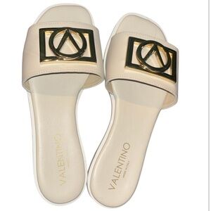 Brand New: Mia V LOGO Slide Sandal by VALENTINO BY MARIO VALENTINO
